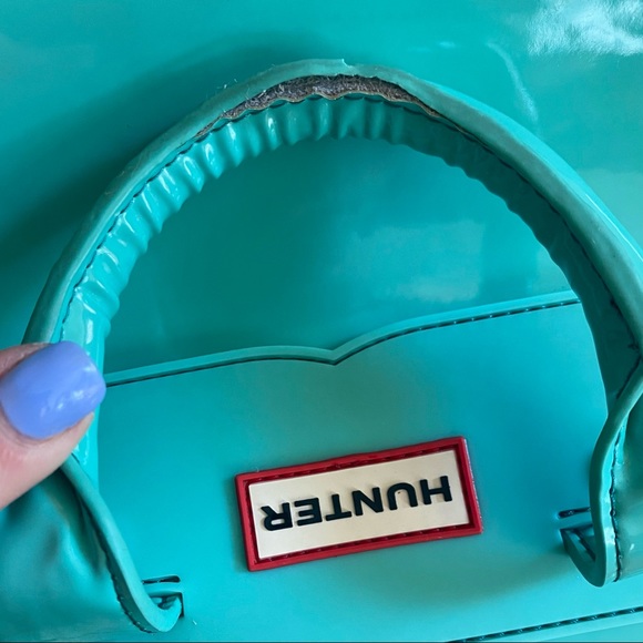 Hunter Original Mini Tote Crossbody Bag in Aqua Green - Picture 13 of 16